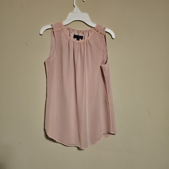 *FREE SHIP* White House Black Market Pink Blouse  Women Size OOP - Picture 1 of 5